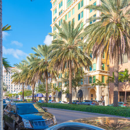 City life in Miracle Mile, Coral Gables. Miami, USA
